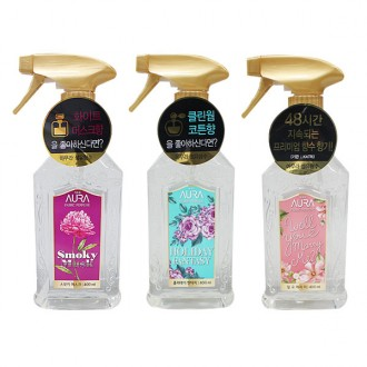 아우라 섬유향수 400ml 퍼퓸 향수 섬유탈취제 신발탈취제 탈취제 엘지생활건강-TJ