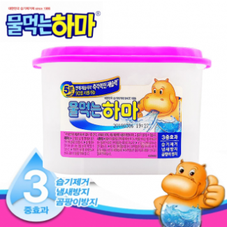 [도매꾹1위파워샵] 뽀송뽀송 물먹는하마 편리한 옷장용300g (물부피525ml) 1등 브랜드 패키지 출시
