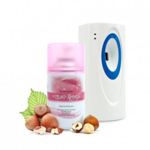 Kimspp 프리미엄 아로마플러스 방향제 250ml(헤이즐넛향)+자동분사기+건전지 실내공간 화장실방향제