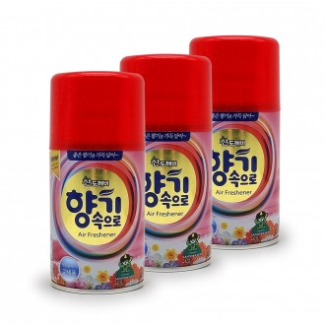 산도깨비 향기속으로 자동분사기용 향캔 3개 화장실 욕실 실내 방향제 탈취제
