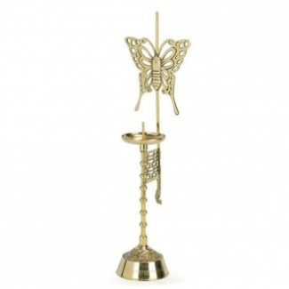 나비 유기촛대 놋 전통 제사 촛대 촛불 양초 받침대 놋촛대 양초받침 제사촛대 제사상촛대