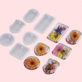 실리콘 키링 석고 고체 방향제 왁스 비누 캔들 타블렛 몰드