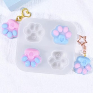 실리콘 키링 석고 고체 방향제 왁스 비누 캔들 타블렛 발바닥 모양 몰드